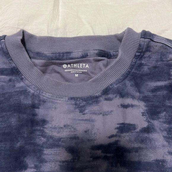 Athleta Matching Sweatshirt Jogger Set Farallon Print Inversion Medieval Violet - Picture 5 of 17